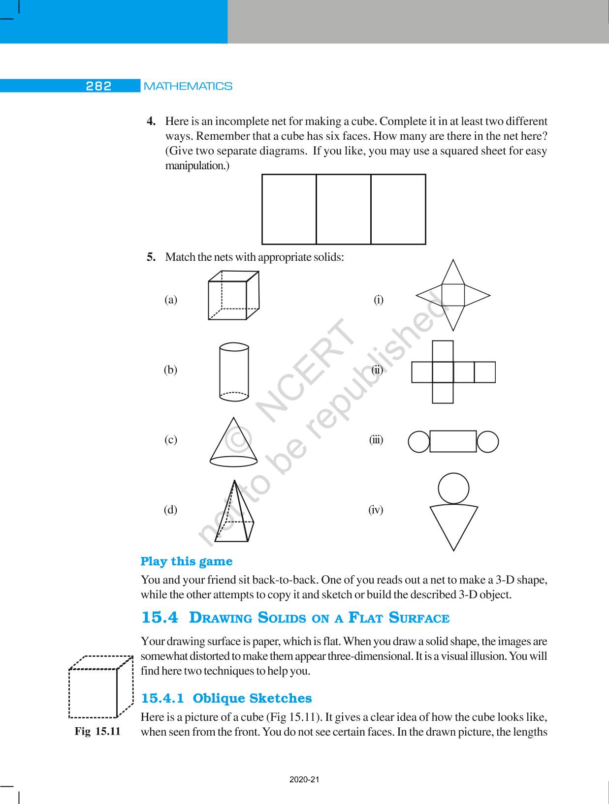 Visualising Solid Shapes - NCERT Book Of Class 7 Mathematics